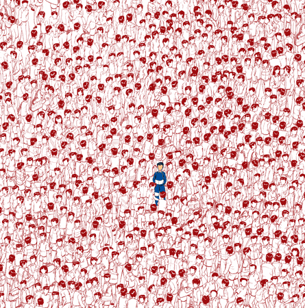 イラスト画像002 大群衆ひとりぼっち 猫じぇらしぃ